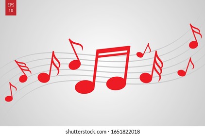 Music note vector shape illustration symbol. Eps 10
