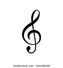 Music note vector sound icon. Flat music note isolated illustration melody.