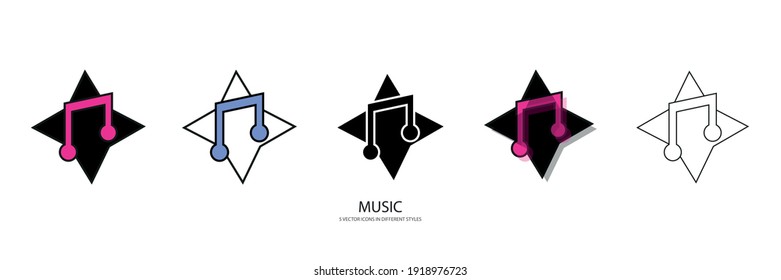 music note vector type icon