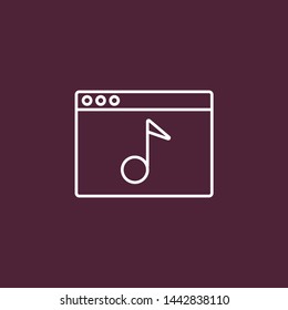 Music note website vector icon