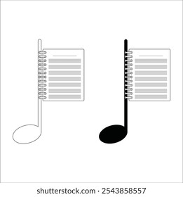 Music notebook vector illustration design. Eps 10.