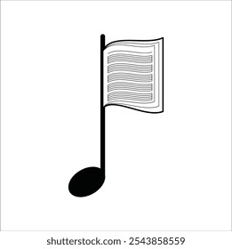 Music notebook vector illustration design. Eps 10.