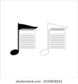 Music notebook vector illustration design. Eps 10.