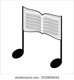 Music notebook vector illustration design. Eps 10.