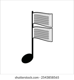 Music notebook vector illustration design. Eps 10.