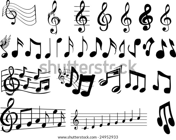 Music Notes Stock Vector (Royalty Free) 24952933 | Shutterstock