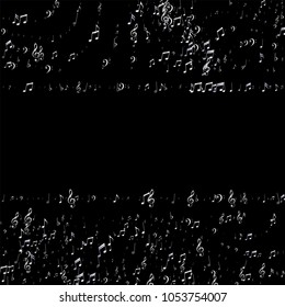 Music Notes Abstract Background. Classic Concert Poster Pattern Design. Texture with Note Icons. Invitation Print Design Background.
