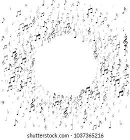 Music Notes Abstract Background. Music Fashion Pattern Design. Melody Motif Texture. Fashion, Fabric Print Design Pattern.