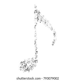 Music Notes Abstract Background. Music Fashion Pattern Design. Symphony Motif Texture. Fashion, Fabric Print Design Pattern.
