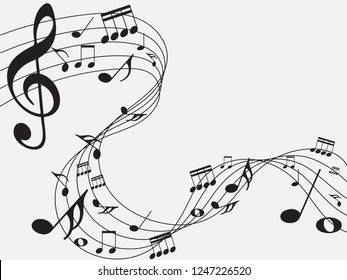 Black Music Notes On Solid White Stock Illustration 154475930 ...