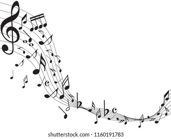 Music Notes Abstract Music Notes On Stock Vector (Royalty Free ...