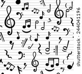 music notes abstract seamless background