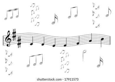 music notes background