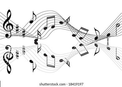 music notes background