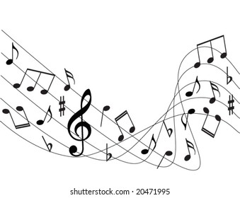 music notes background