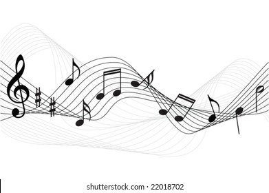 Music Notes Background Stock Vector (Royalty Free) 22018702 | Shutterstock