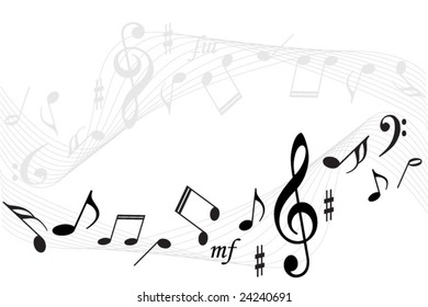 music notes background
