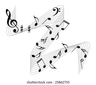 music notes background