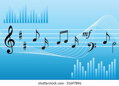 music notes background