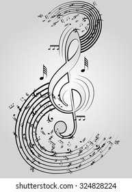 Music notes background