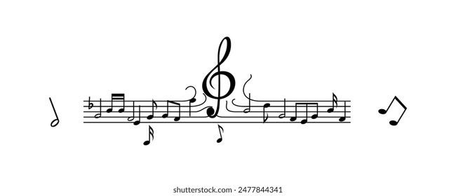 Music notes background Free Vector editable background