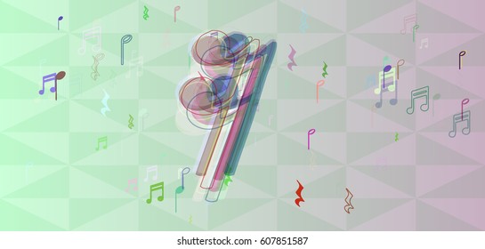 music notes background icon
