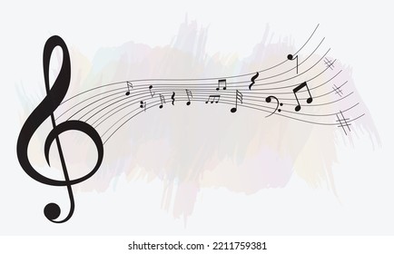 notas musicales de fondo, antecedentes y notas musicales
