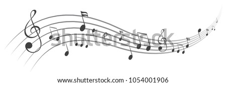 Music notes background, musical notes – stock vector