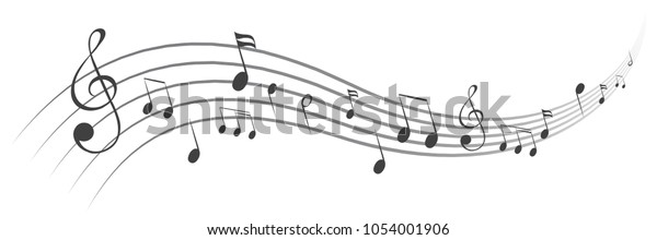 Music\
notes background, musical notes – stock\
vector