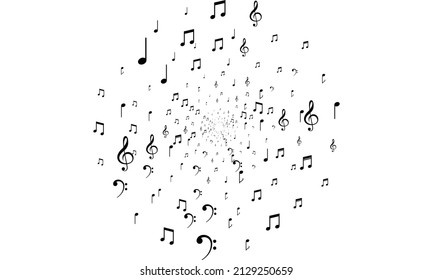 musikalischer Hintergrund. Nahtloser Hintergrund von Notizen, Hintergrund