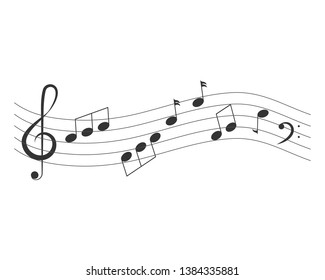 music notes background - Vector