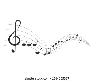 music notes background - Vector