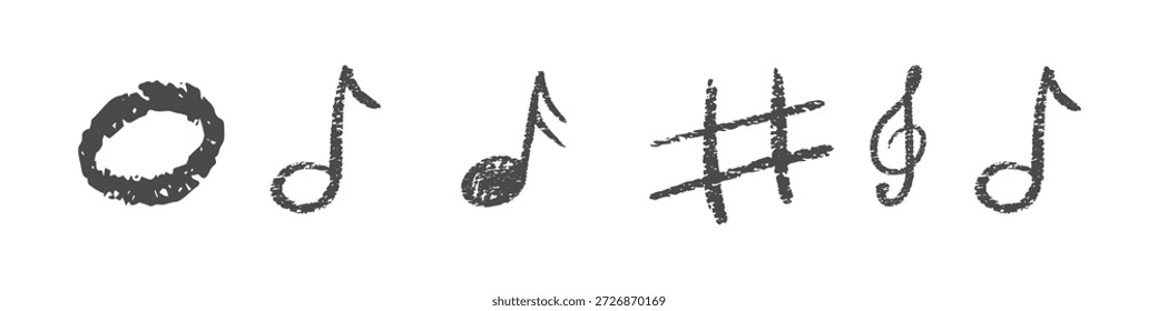 Fondo de notas de música, onda de notas de música aislada, fondo de notas musicales de grupo. Notas musicales.