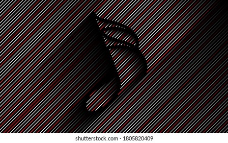 Musik-Noten Banner-Design, Flache Linie Kunst Vektorgrafik.