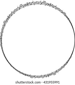 a music notes, bass and treble clef, black and white, on a white background, vector