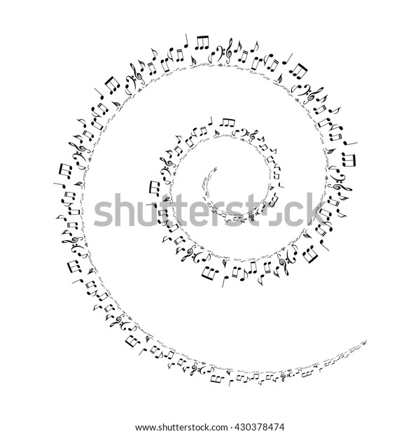 Music Notes Bass Treble Clef Black Stock Vector (Royalty Free ...