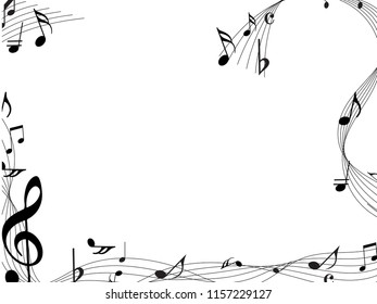 Music Notes Black Color Music Notes Stock Vector (Royalty Free ...