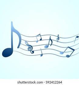 music notes blue