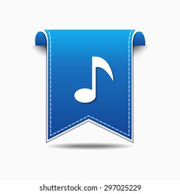 Music Notes blue Vector Icon Design