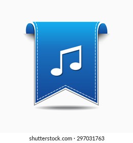 Music Notes blue Vector Icon Design