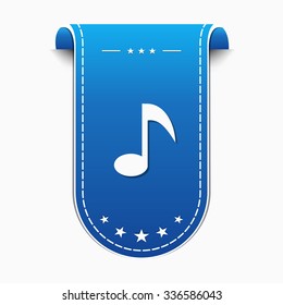 Music Notes blue Vector Icon Design