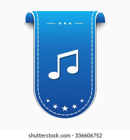Music Notes blue Vector Icon Design