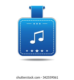 Music Notes blue Vector Icon Design