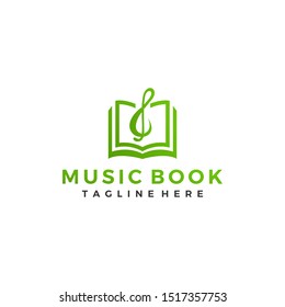 Music Notes Book Logo Template