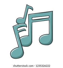 Music notes cartoon