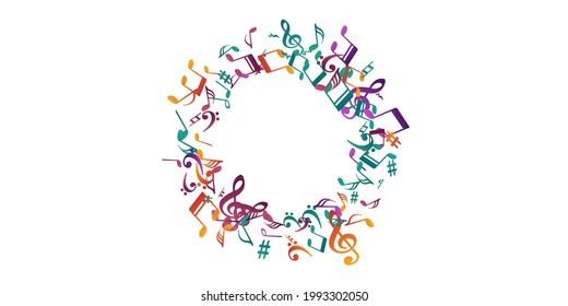 Music Notes Cartoon Vector Background Audio Stock Vector (Royalty Free ...