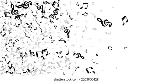 Music Notes Cartoon Vector Illustration Melody Stock Vector (Royalty ...