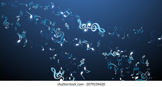 Music notes cartoon vector pattern. Sound composition signs placer. Disco music pattern. Isolated notes cartoon signs with sharp. Party flyer backdrop.