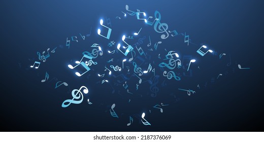 Music Notes Cartoon Vector Wallpaper Melody Stock Vector (Royalty Free ...