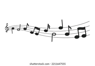 Music notes clef symbol of Sound wave clipart musical key icon